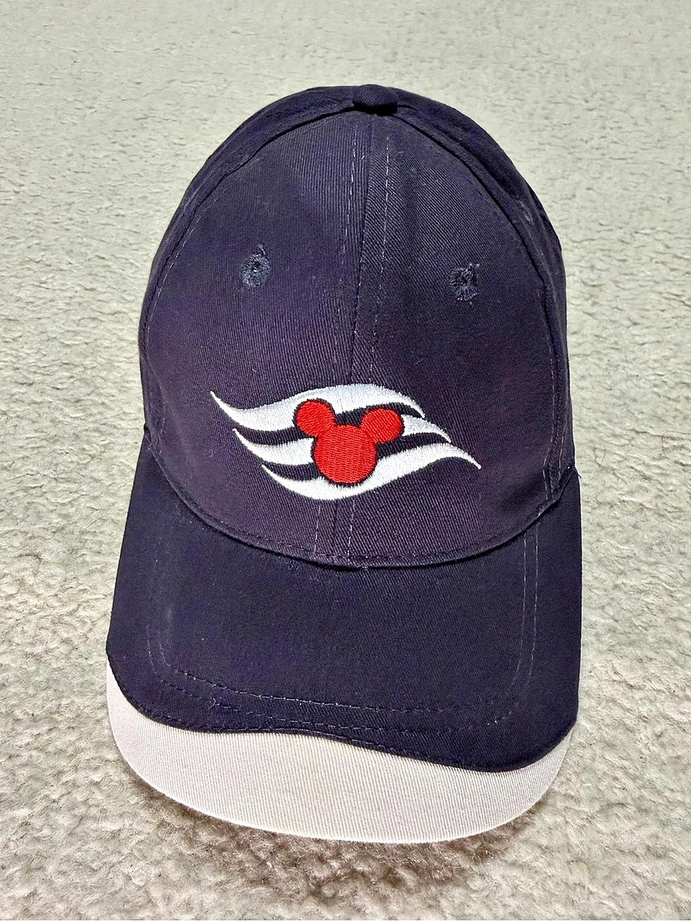 Disney Cruise Line Mickey Mouse Baseball Cap Hat Navy Blue White